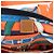 Hermès HERMES Airsilk Duffle 38 Borsa a Tracolla e a Mano in Pelle e Seta Arancione - vista 24