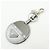 Portachiavi con charm in pelle Saffiano con logo Triangle PRADA Argento 1TL489 - vista 3