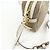 Borsa a tracolla in pelle jacquard logo PRADA Beige White 1BH089 - vista 18