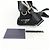 Borsa a tracolla PRADA in nylon e pelle Saffiano con logo triangolare Nero BT0464 - vista 24