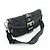 Borsa a tracolla PRADA in nylon e pelle Saffiano con logo triangolare Nero BT0464 - vista 4