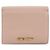 MIU MIU Logo Madras Leder Bi-fold Compact Wallet Pink