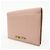 MIU MIU Logo Madras Leder Bi-fold Compact Wallet Pink - Ansicht 3