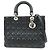 Borsa a mano 2Way Christian Dior Cannage Large in pelle d'agnello nera