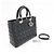 Borsa a mano 2Way Christian Dior Cannage Large in pelle d'agnello nera - vista 24