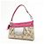 Borsa COACH Poppy Signature Nylon Leather Beige Pink - vista 3
