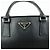Borsa a mano Boston PRADA in pelle Saffiano con logo a triangolo Nero - vista 19