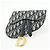 Borsa Saddle Christian Dior Oblique Jacquard e Pelle Borsa a Vita Blu Navy - vista 3