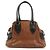 FENDI Ethonico Leder Tote Bag Schultertasche Braun 8BN157