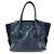 PRADA Triangle Logo Leder 2Way Bag Tote Bag Handtasche Navy B2625M