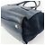 PRADA Triangle Logo Leder 2Way Bag Tote Bag Handtasche Navy B2625M - Ansicht 13