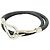 Hermès HERMES Jumbo Choker Double Tour Bracciale in Pelle e Metallo Nero Argento