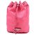 PRADA Triangle Logo Nylon Leather Drawstring Pouch Pink 1N0369