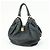 Borsa a tracolla Louis Vuitton Monogram Mahina L in pelle Noir Black M95765 - vista 3