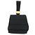 Salvatore Ferragamo Ferragamo Vara Canvas Leder Tiered Handtasche Pouch Schwarz