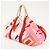 Hermès HERMES Cabas Drapeaux Au Vent Bolso de Playa de Algodón Tote Bag Rosa Rojo Blanco - vista 3