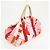 Hermès HERMES Cabas Drapeaux Au Vent Bolso de Playa de Algodón Tote Bag Rosa Rojo Blanco - vista 4