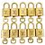 Louis Vuitton Lot de 10 Cadenas et Clés en Métal Or