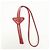 PRADA Triangle Logo Saffiano Leather Loop Tie Red - Ansicht 2