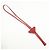PRADA Triangle Logo Saffiano Leather Loop Tie Red - Ansicht 5