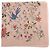 Sciarpa Christian Dior 100% Cashmere Uccelli Fiori Rosa Verde Blu Rosso