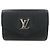 Louis Vuitton Logo Portefeuille Lock Mini Compact Wallet Noir M63921