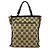 Borsa Tote LOEWE Anagram in tela jacquard e pelle Beige Black