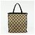 Borsa Tote LOEWE Anagram in tela jacquard e pelle Beige Black - vista 2