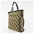 Borsa Tote LOEWE Anagram in tela jacquard e pelle Beige Black - vista 3