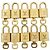 Louis Vuitton Lot de 10 Cadenas et Clés en Métal Or