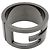 Anello GUCCI G-Outcut SV925 Nero Argento 224031 US8.5 EU58 HK18 - vista 4