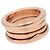 Bulgari Anello BVLGARI B-Zero1 3Band K18 750PG Oro Rosa #49 US4.5 EU49 HK10 - vista 5