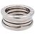 Bulgari Anello BVLGARI B-Zero1 3Band K18 750WG Oro Bianco #46 US3.5 EU45 HK7 - vista 5