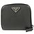 Portafoglio Bifold Rotondo in Pelle con Logo PRADA Nero 1ML522