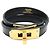 Hermès Bracciale HERMES Kelly Double Tour in pelle con marchio F Nero