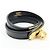 Hermès Bracciale HERMES Kelly Double Tour in pelle con marchio F Nero - vista 4
