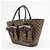 Borsa a mano Louis Vuitton Damier Canvas Leather Manosque GM N51120 - vista 3