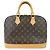 Louis Vuitton Monogram Alma Canvas Leather Hand Bag Brown M51130