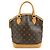 Louis Vuitton Monogram Lockit Hand Bag Tote Bag Brown M40102