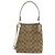 COACH Bolso de hombro 2Way y bolso de mano de cuero PVC Signature Beige Brown