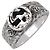 GUCCI Interlocking G Arabesque Ring SV925 Silver #9 US5 EU49 HK10.5
