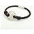 Bracciale Louis Vuitton LV Circle in pelle e metallo Nero M6188 - vista 3