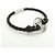Bracciale Louis Vuitton LV Circle in pelle e metallo Nero M6188 - vista 4