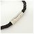 Bracciale Louis Vuitton LV Circle in pelle e metallo Nero M6188 - vista 7