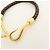 Hermès HERMES Jumbo Choker Bracciale in Pelle e Metallo Marrone Nero Oro - vista 10