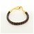 Hermès HERMES Jumbo Choker Bracciale in Pelle e Metallo Marrone Nero Oro - vista 2