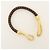 Hermès HERMES Jumbo Choker Bracciale in Pelle e Metallo Marrone Nero Oro - vista 5