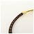 Hermès HERMES Jumbo Choker Bracciale in Pelle e Metallo Marrone Nero Oro - vista 7