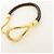 Hermès HERMES Jumbo Choker Bracciale in Pelle e Metallo Marrone Nero Oro - vista 8