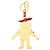 Charm Robot in Pelle Saffiano e Metallo PRADA Bianco Rosso 1TL136 - vista 2